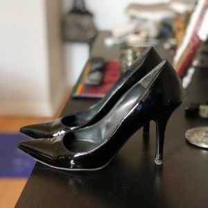 Stuart Weitzman Patent Leather Pointy Toe Pump